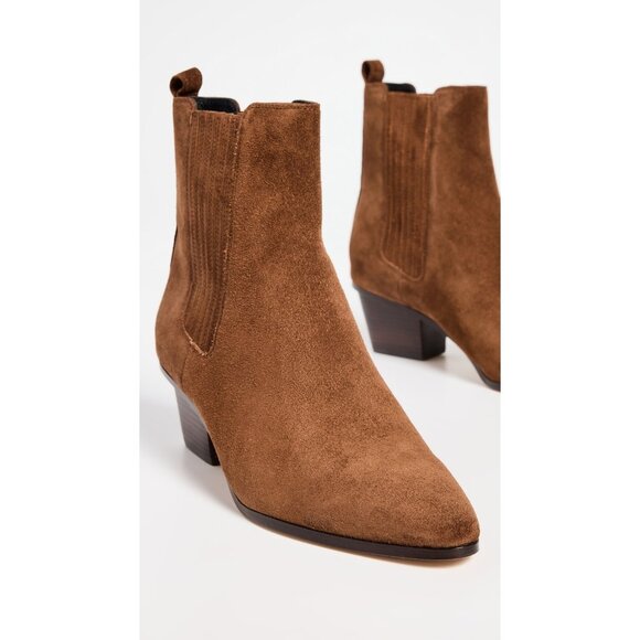 Veronica Beard Alina 50MM Suede Booties in Brown 7.5 - Picture 15 of 16